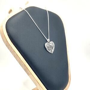 925 Silver Necklace W/ Tree Of Life Heart Pendant Anniversary Birthday Gift NEW!